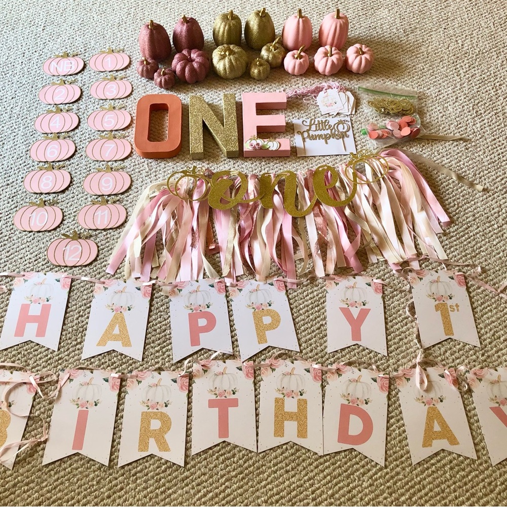 Little pumpkin first birthday party decorations